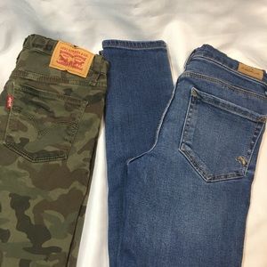 Girls 2 Pair Jeans Bundle Size 10